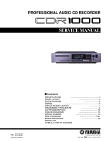 Yamaha CDR-1000 - Service Manual 